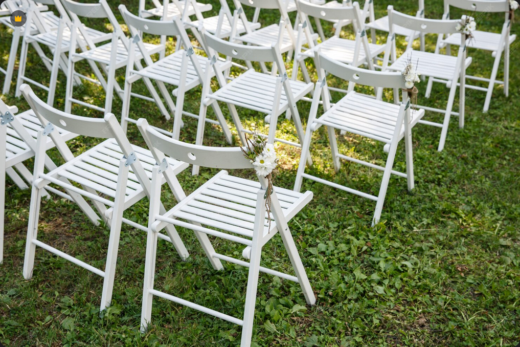 White Folding Wedding Chair